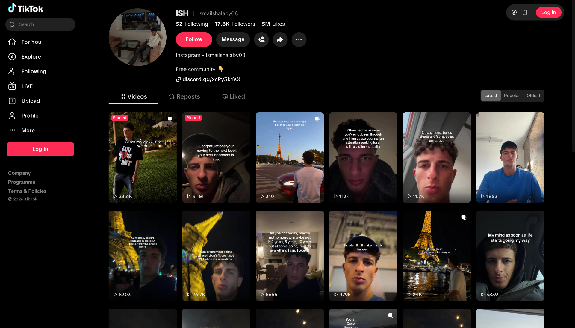 From 800 TikTok followers to 17.8k.